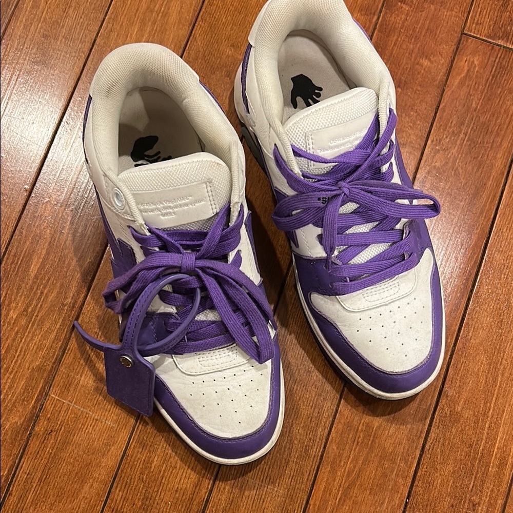 Off white Purple and White Sneakers